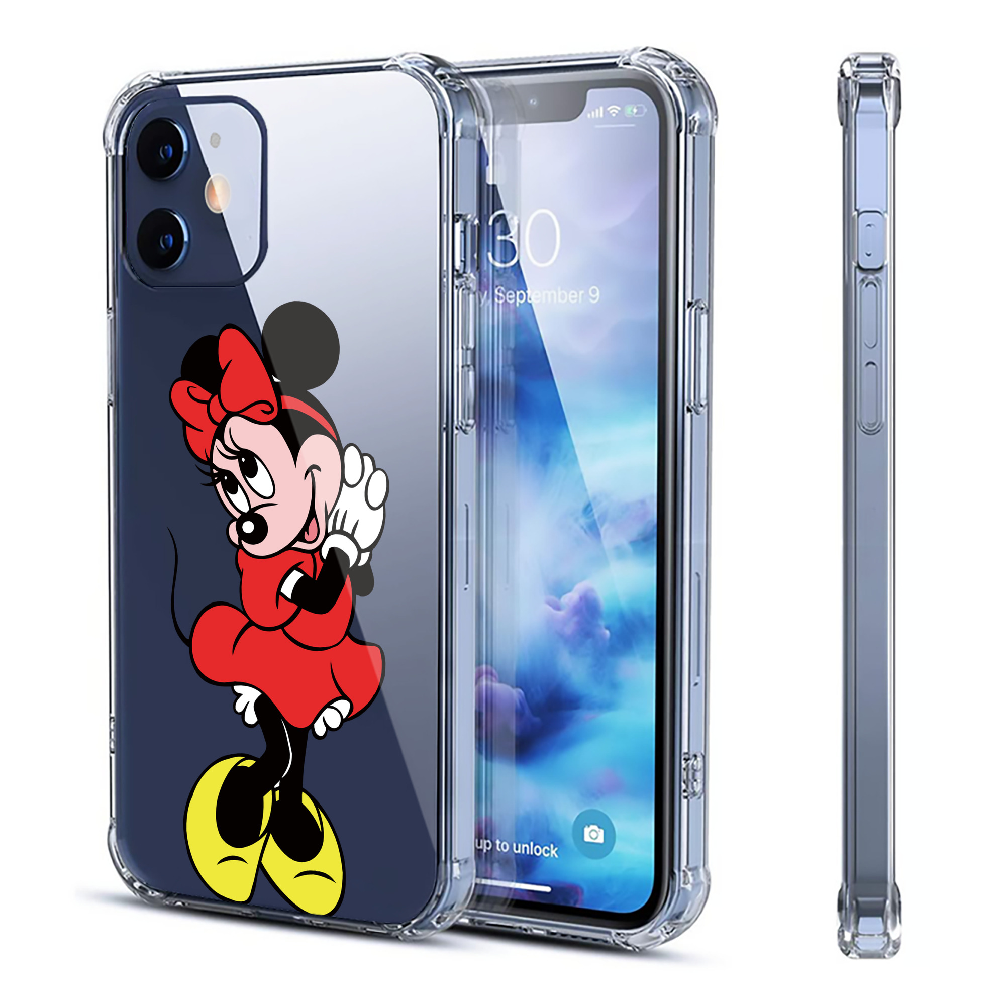 （画像用） ミッキーマウス Mickey Mouse 【iPhone 12シリーズ対応】透明スマホケース（クリアソフトケース）